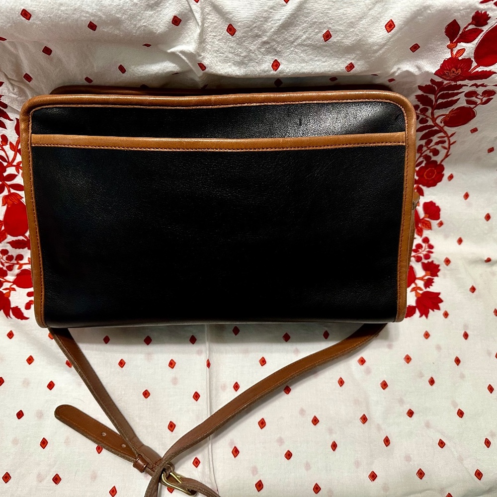 Vintage Coach Swagger Spectator Shoulder Bag Black/Tabac